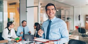 Confident National sales manager