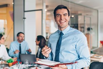 Confident National sales manager